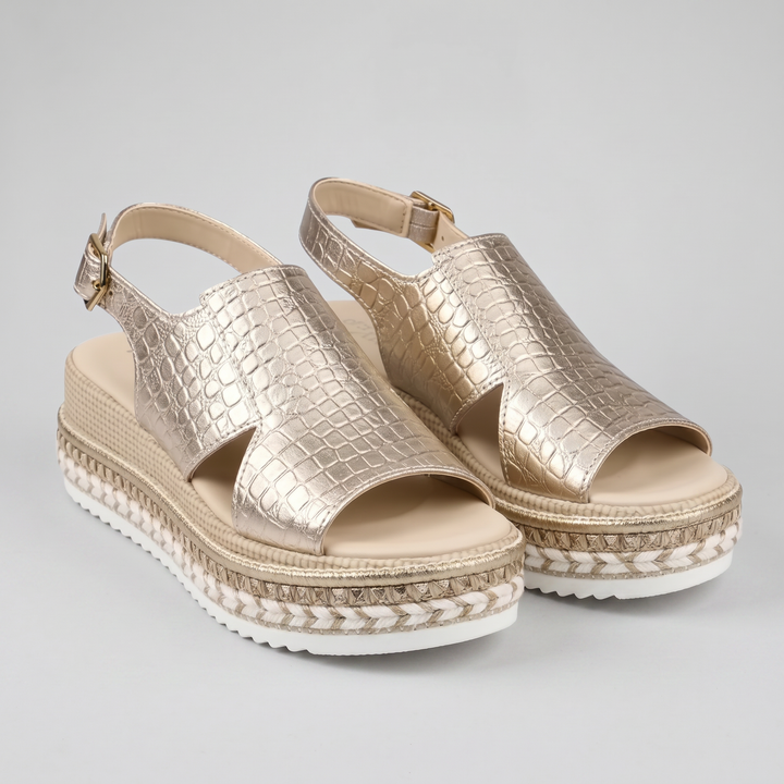 Women’s Platform Wedge Animal Print Sandals | Olamil