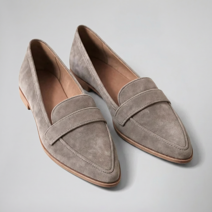 Women's Loafers, Pointed-Toe Suede