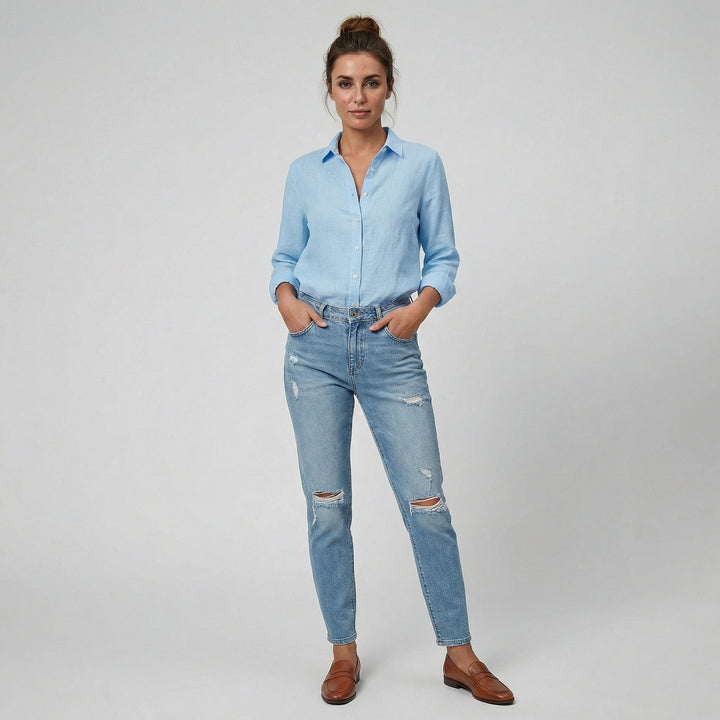 Women’s Relaxed Fit Button-Down Shirt | Olamil