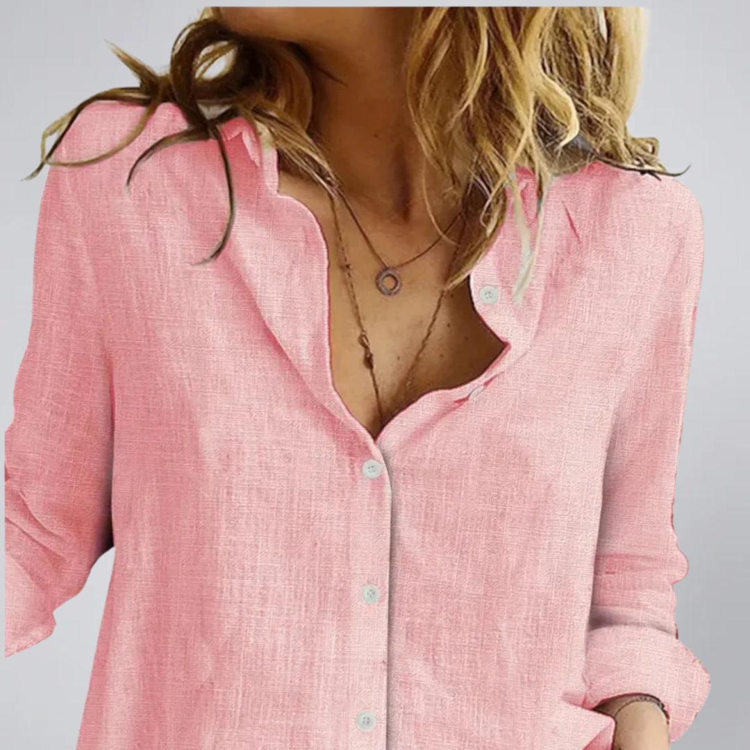 Women’s Relaxed Fit Button-Down Shirt | Olamil