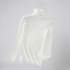 Women's Cashmere Turtleneck Sweater – Ribbed