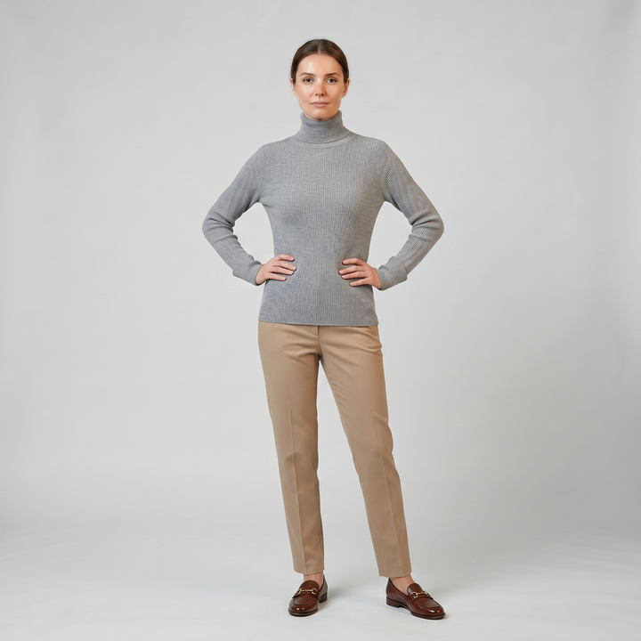 Olamil - Women’s Ribbed Cashmere Turtleneck