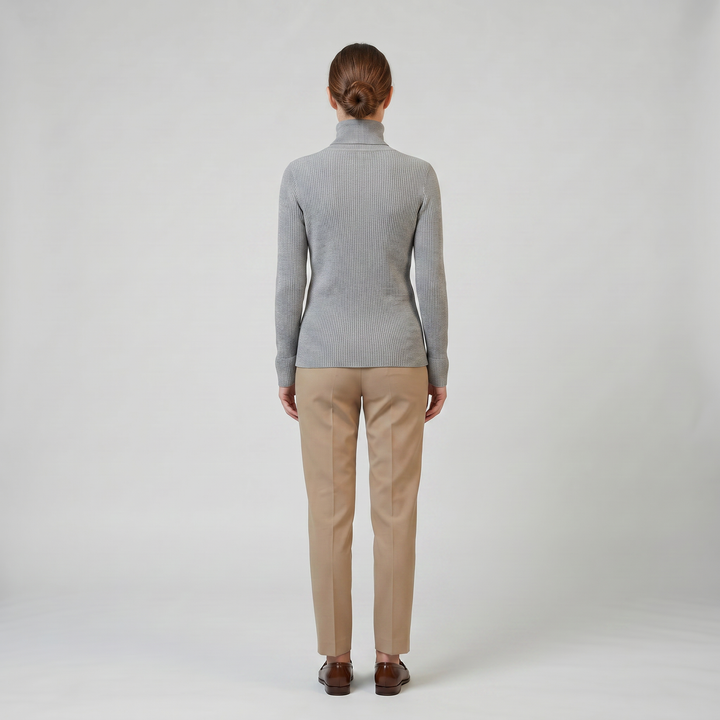 Olamil - Women’s Ribbed Cashmere Turtleneck