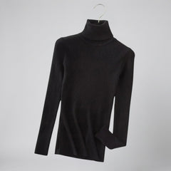 Women's Cashmere Turtleneck Sweater – Ribbed
