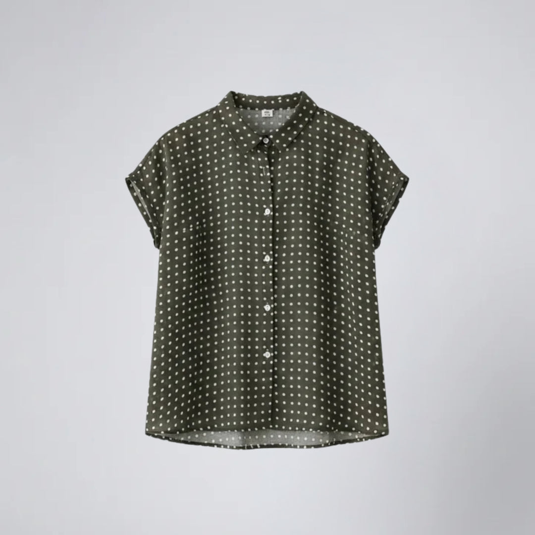 Women’s Short Sleeve Polka Dot Blouse | Olamil
