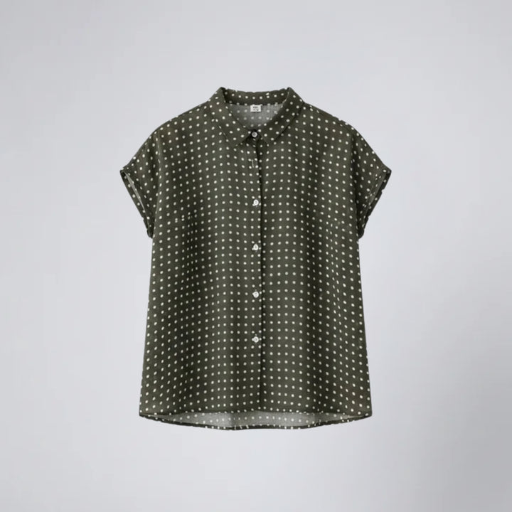 Women’s Short Sleeve Polka Dot Blouse | Olamil