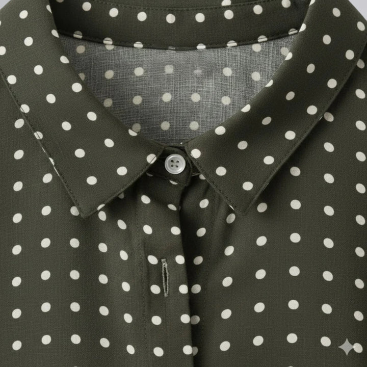Women’s Short Sleeve Polka Dot Blouse | Olamil