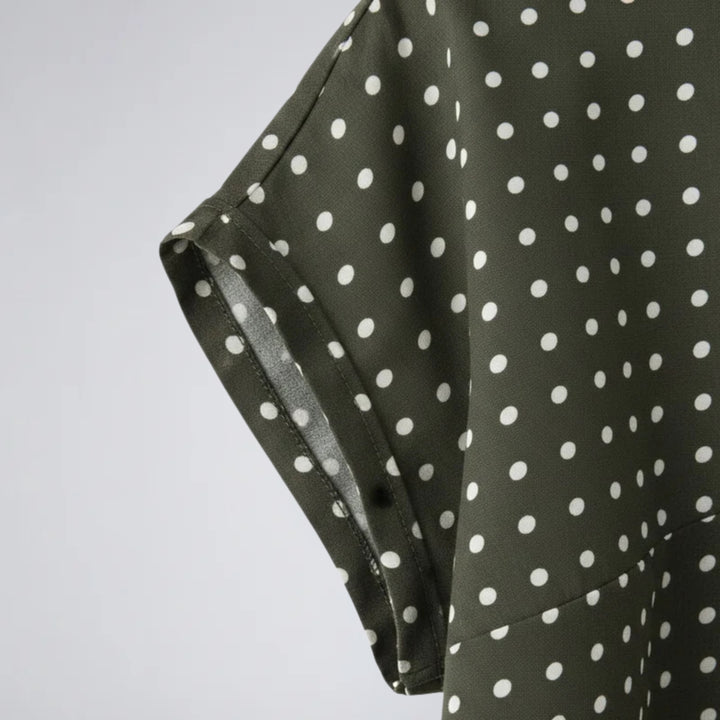 Women’s Short Sleeve Polka Dot Blouse | Olamil