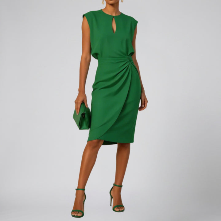 Women’s Sleeveless Pleated Midi Dress | Olamil
