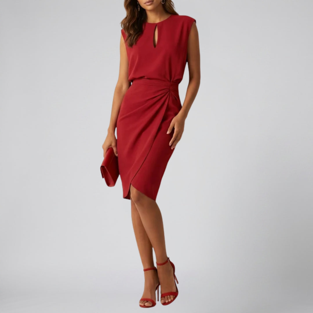 Women’s Sleeveless Pleated Midi Dress | Olamil
