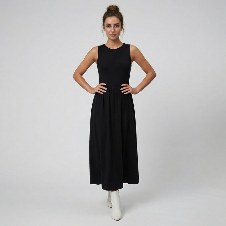 Women’s Sleeveless Round Neck Dress | Olamil