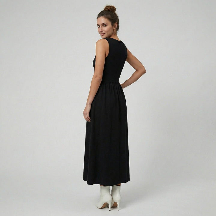 Women’s Sleeveless Round Neck Dress | Olamil