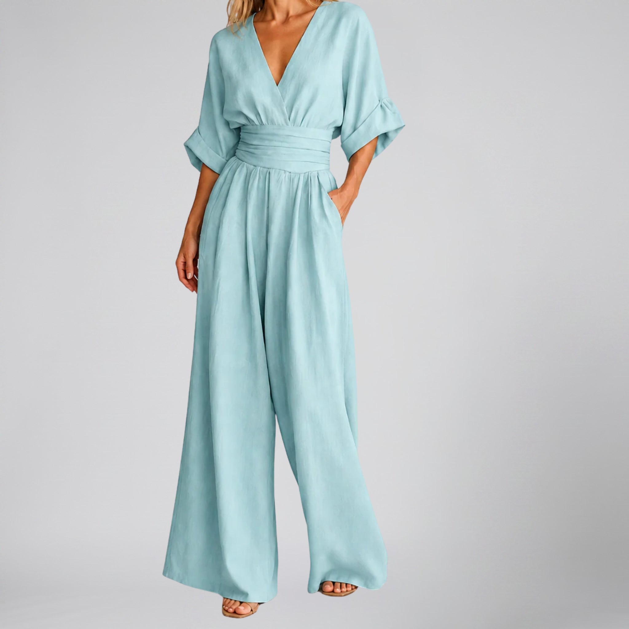 Women’s Tailored Wide-Leg Jumpsuit | Olamil