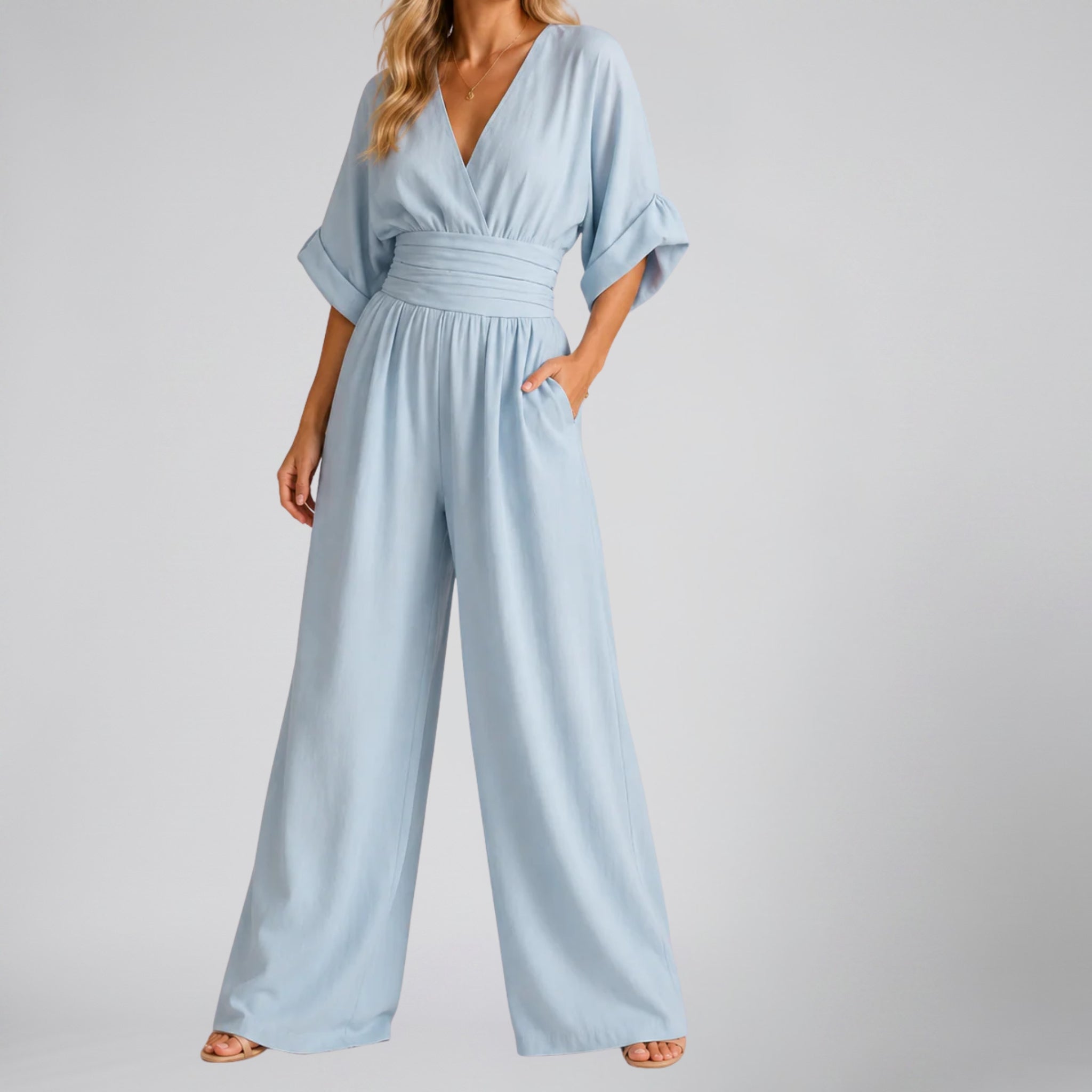Women’s Tailored Wide-Leg Jumpsuit | Olamil