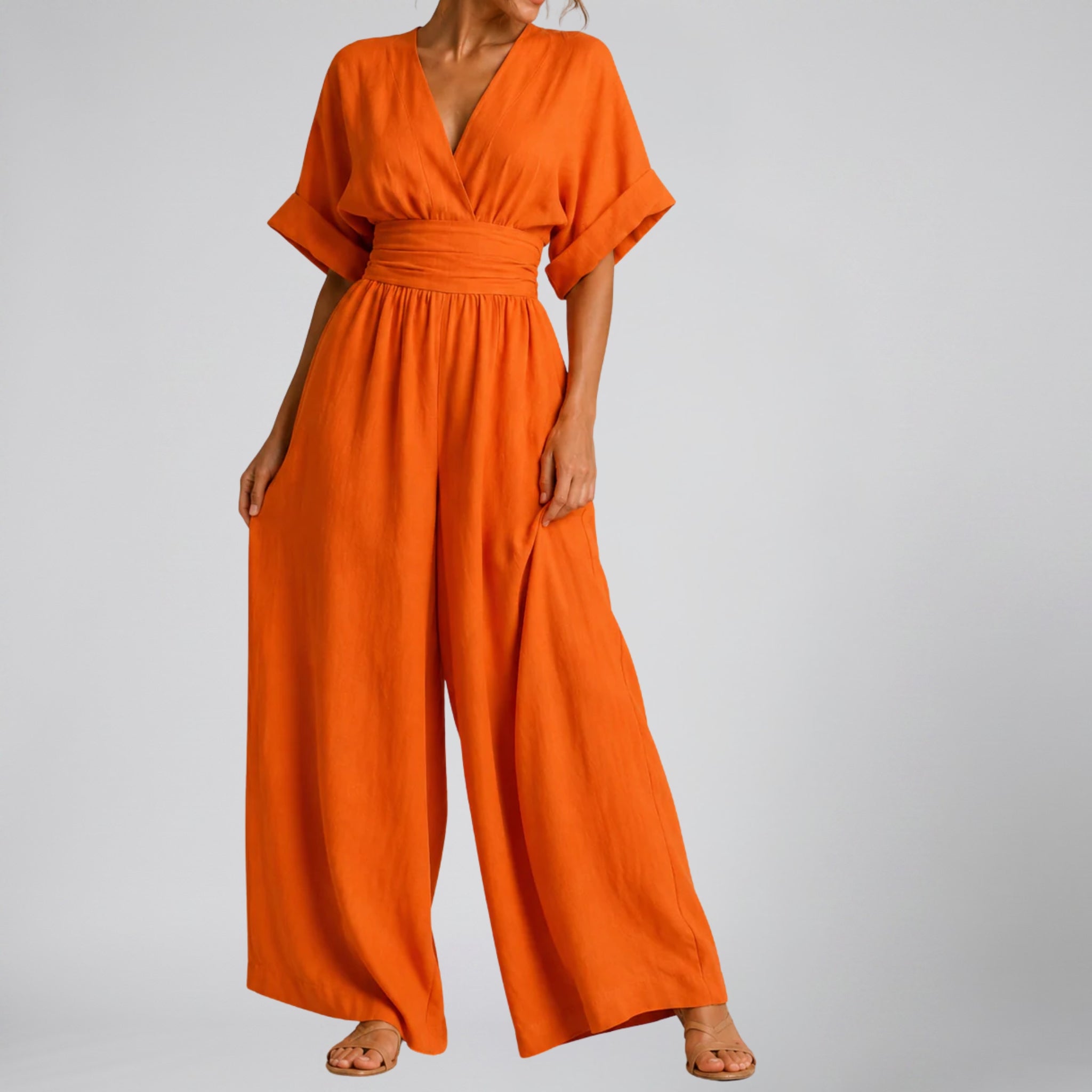 Women’s Tailored Wide-Leg Jumpsuit | Olamil
