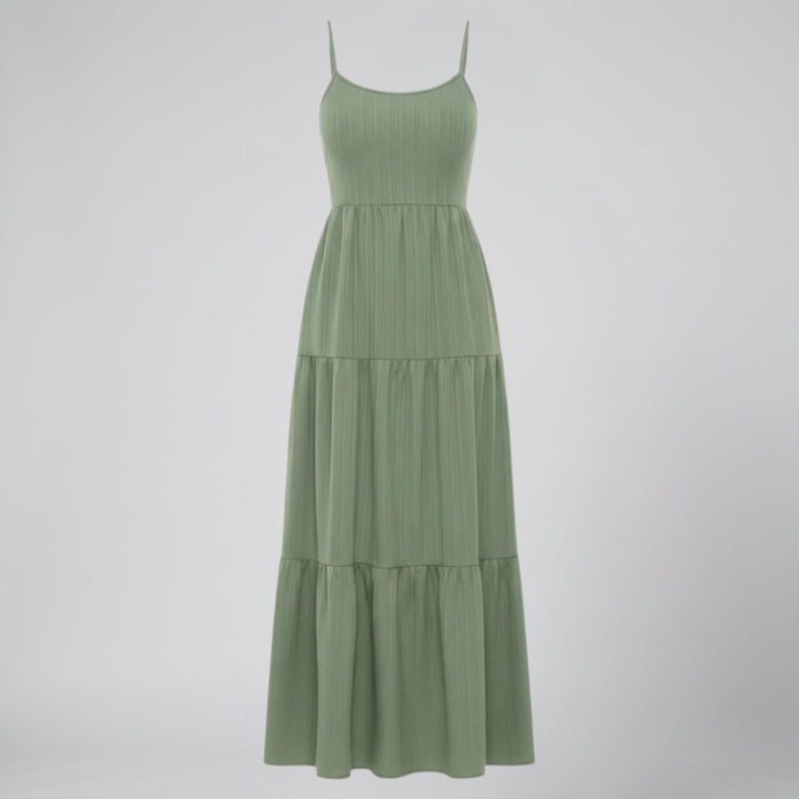 Women’s Spaghetti Strap Tiered Maxi Dress | Olamil