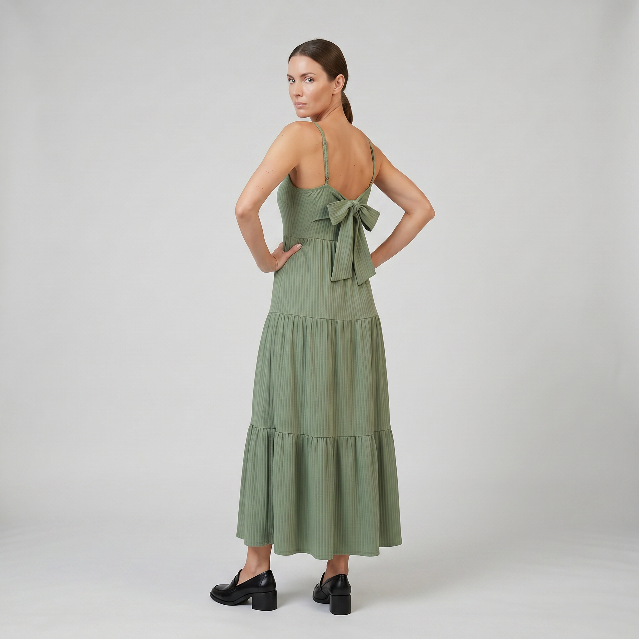Women’s Spaghetti Strap Tiered Maxi Dress | Olamil
