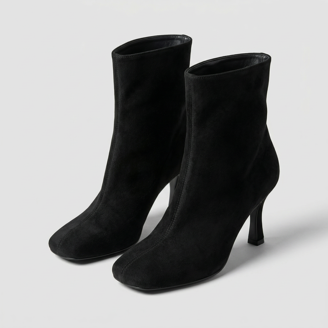 Women’s Square Toe Kitten Heel Boots | Olamil