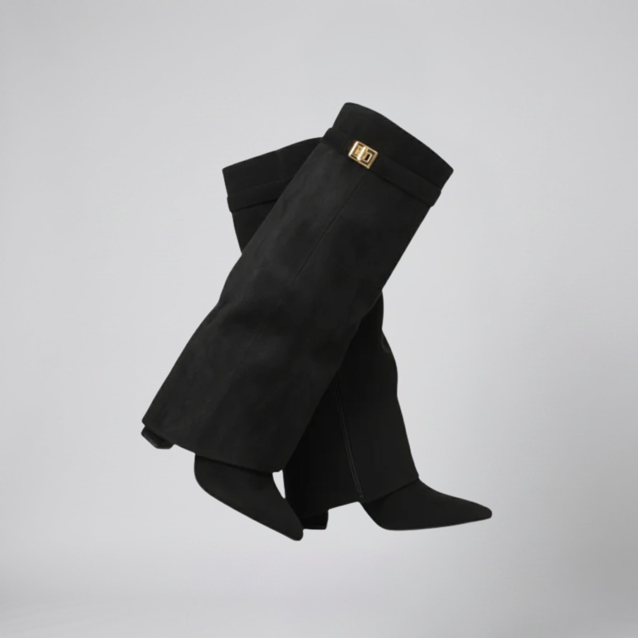 Women’s Suede Fold-Over Knee-High Boots | Olamil
