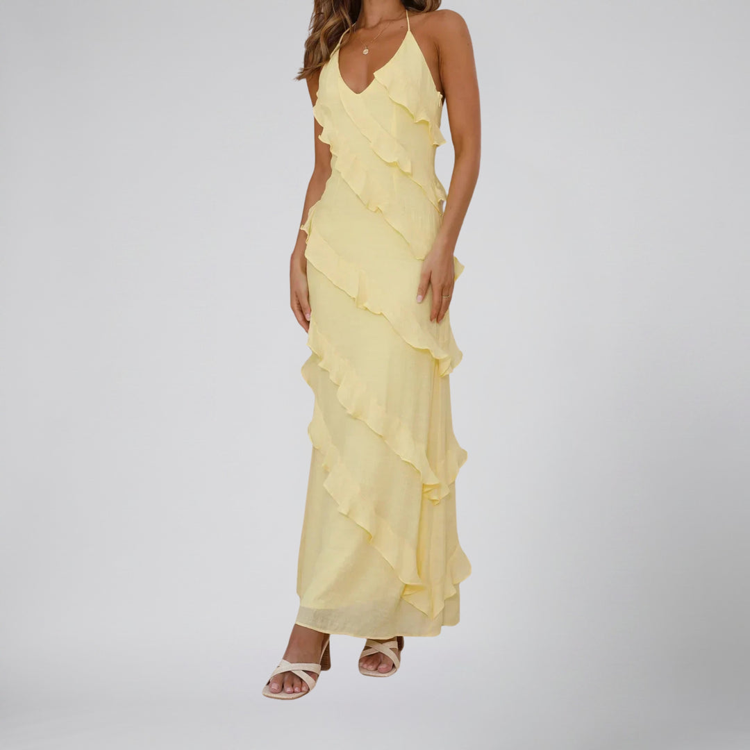 Women’s Tiered Ruffle Maxi Dress | Olamil