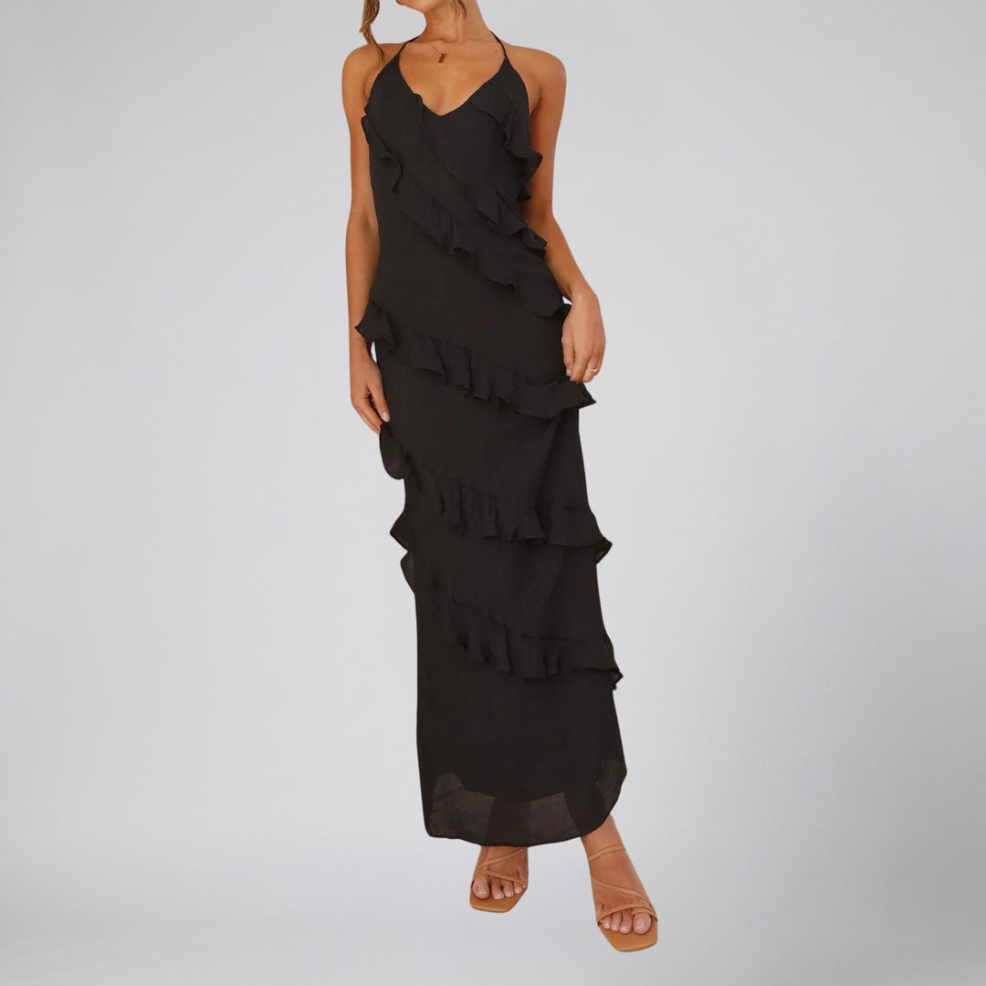 Women’s Tiered Ruffle Maxi Dress | Olamil