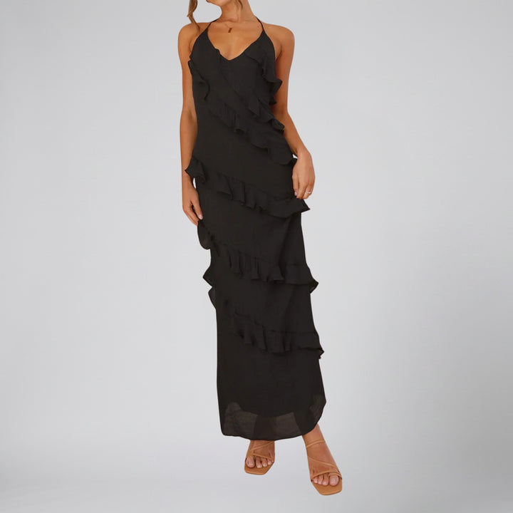 Women’s Tiered Ruffle Maxi Dress | Olamil