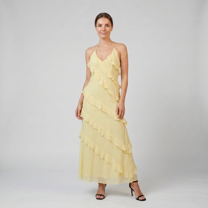 Women’s Tiered Ruffle Maxi Dress | Olamil