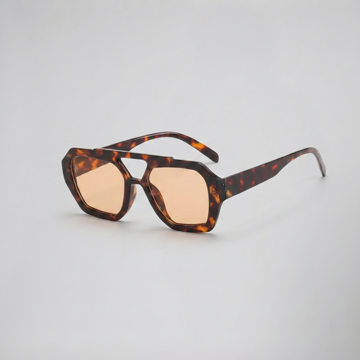 Women's Tortoiseshell Square Chunky Frame Sunglasses | Olamil