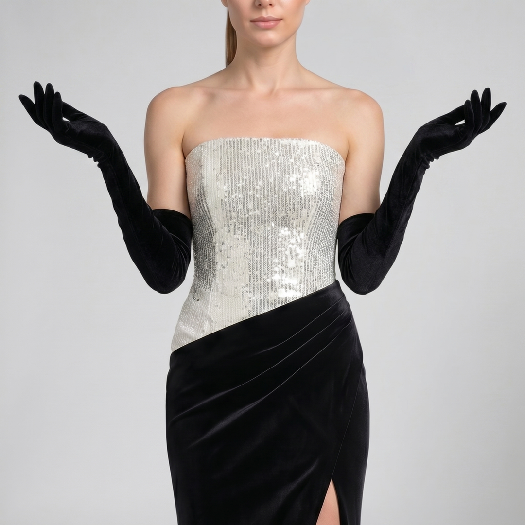 Women's Velvet Opera Gloves | Olamil