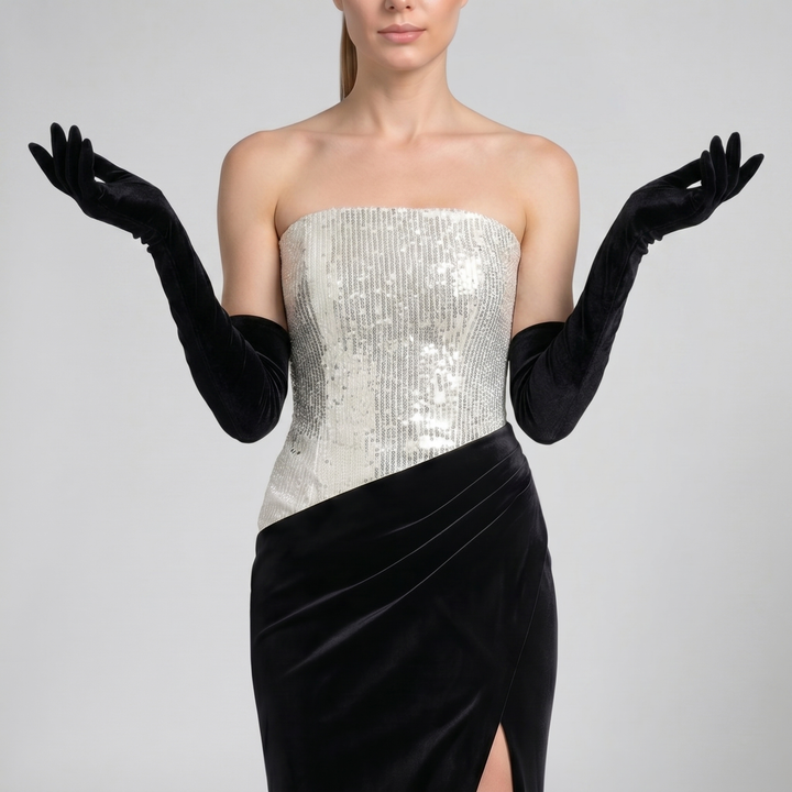 Women's Velvet Opera Gloves | Olamil