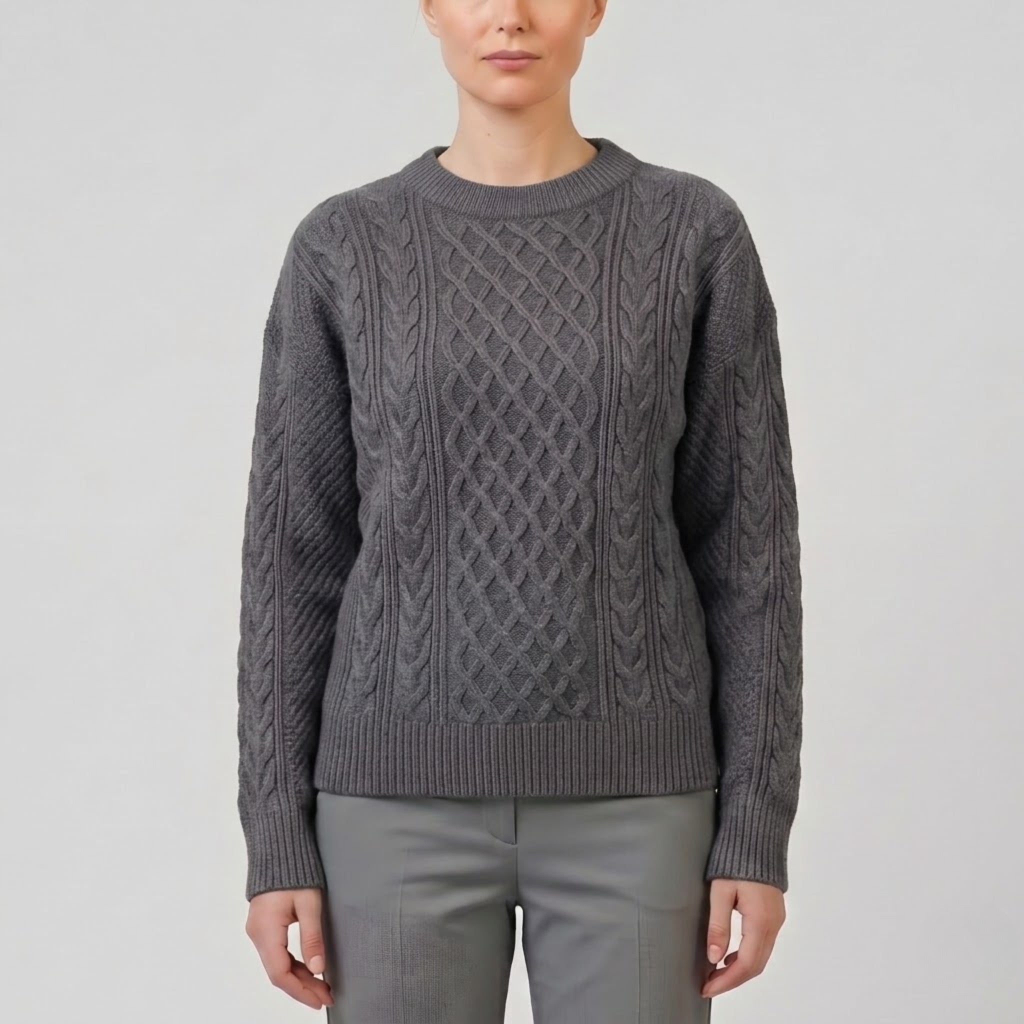 Women’s Wool-Blend Cable Knit Cardigan | Olamil