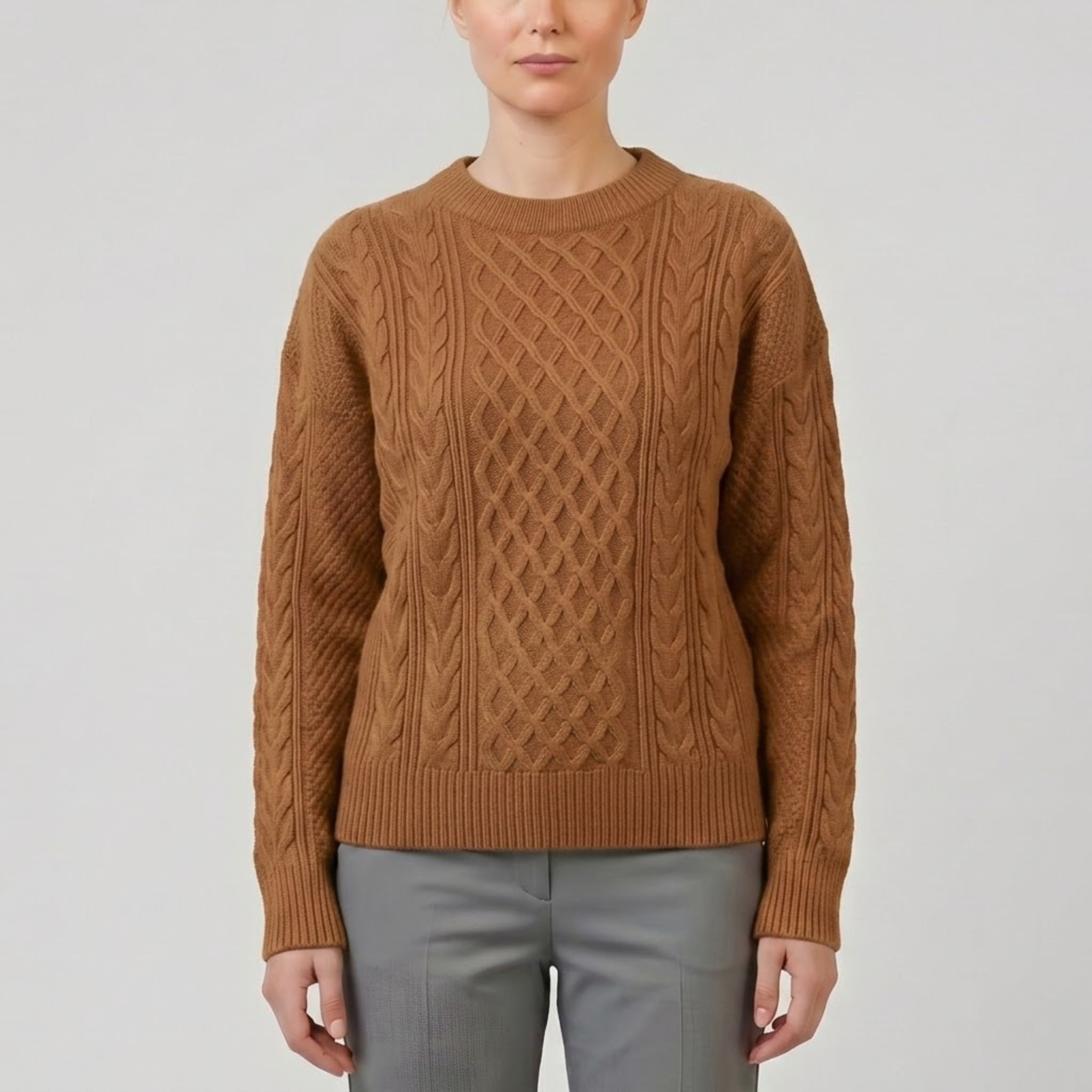 Women’s Wool-Blend Cable Knit Cardigan | Olamil