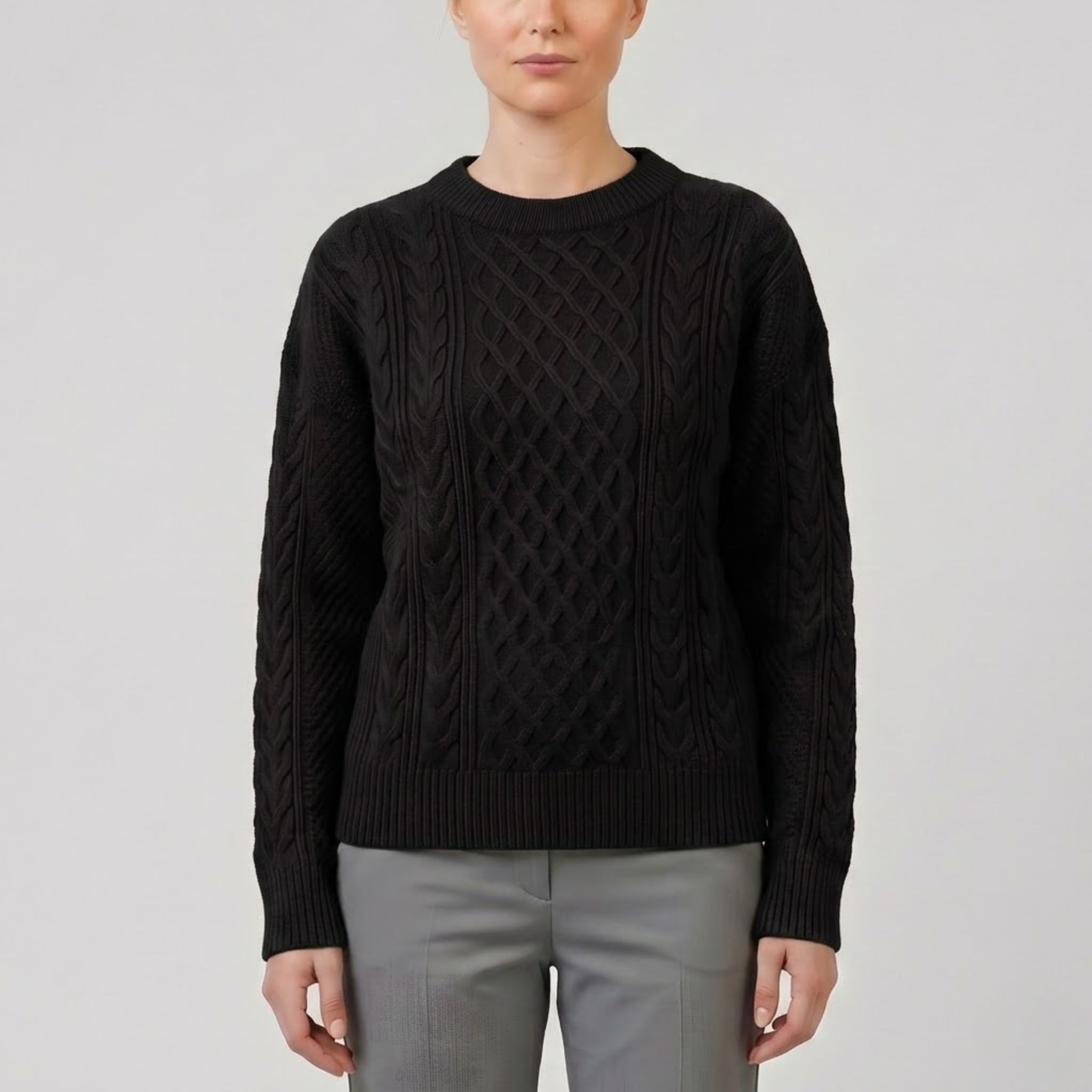 Women’s Wool-Blend Cable Knit Cardigan | Olamil