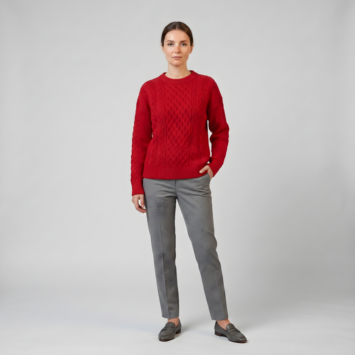 Women’s Wool-Blend Cable Knit Cardigan | Olamil
