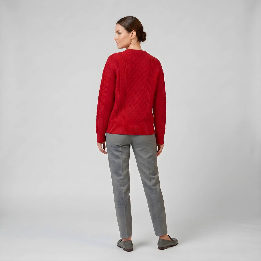 Women’s Wool-Blend Cable Knit Cardigan | Olamil