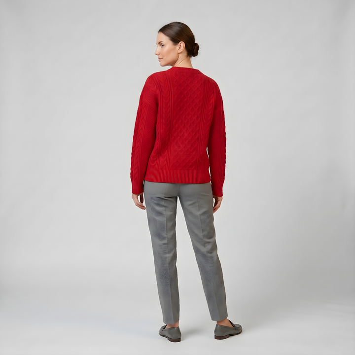 Women’s Wool-Blend Cable Knit Cardigan | Olamil